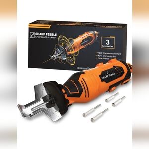 NIB Sharp Pebble Electric Chainsaw Sharpener Kit